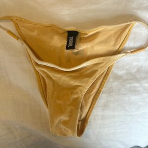 Worn triangl bathing suit